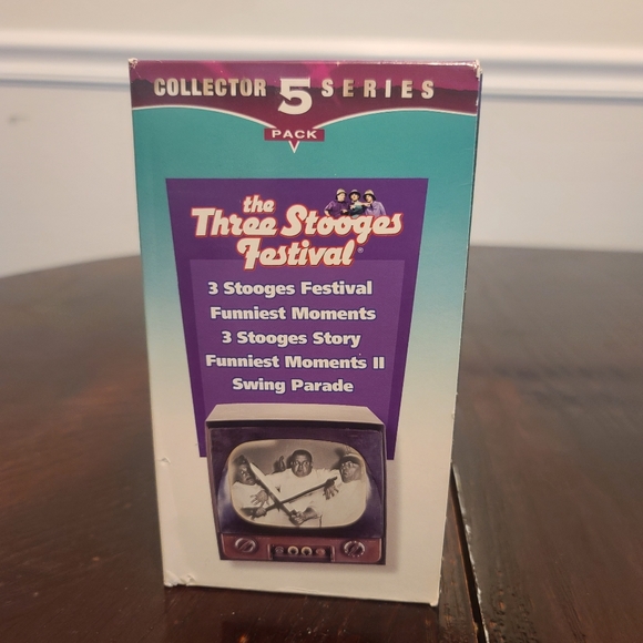 The Three Stooges Festival 5 Pack Collector Series (VHS, 2000, 5-Tape Set) - Picture 2 of 3